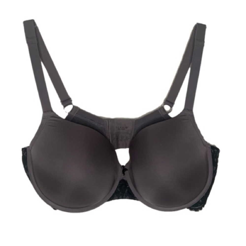 Torrid Curve Bra Women’s 44DDD Gray Microfiber Lightly Lined Full Coverage Lace